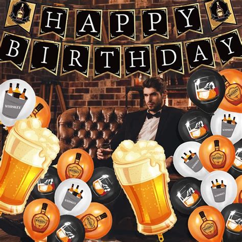 Buy Whiskey Birthday Party Decorations Men Birthday Party Banner