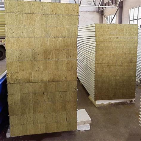 Fireproof Insulation Rock Wool Wall Panel Sandwich Panels For Workshop