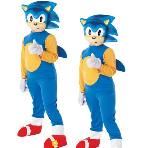 Kids Sega Sonic The Hedgehog Computer Game Gamer Blue Fancy Dress