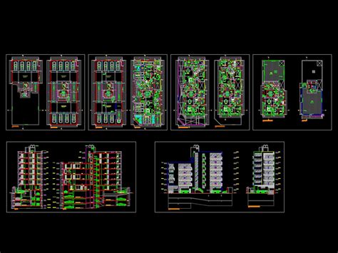 Vivienda Multifamiliar En AutoCAD Descargar CAD Gratis 1 27 MB