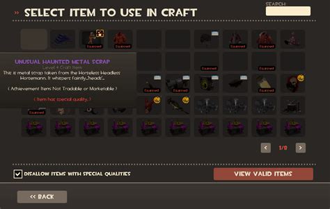 Why cant i use my unusual haunted metal scrap? : r/tf2