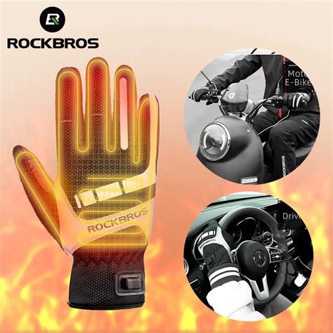 Rockbros Guantes Calefactables Para Ciclismo Guantes C Lidos De