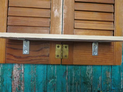 How To Build A Shelf From Wooden Window Shutters