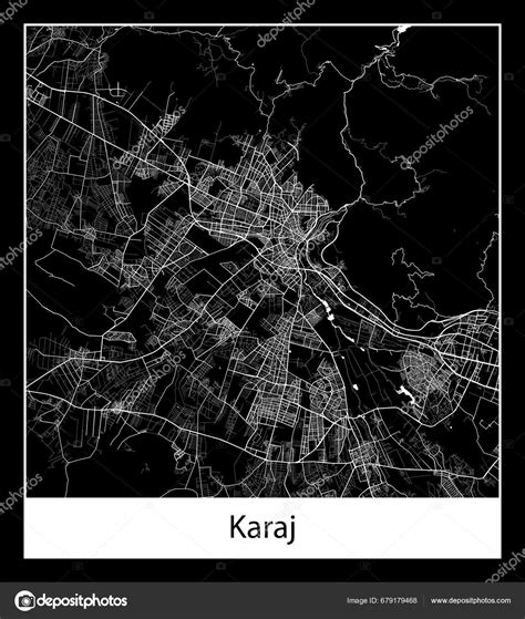 Minimal City Map Karaj Iran Asia Stock Vector by ©nils.kuemin@gmail.com ...