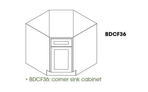 Forevermark Ice White Shaker BDCF36 Base Diagonal Corner Sink Cabinet