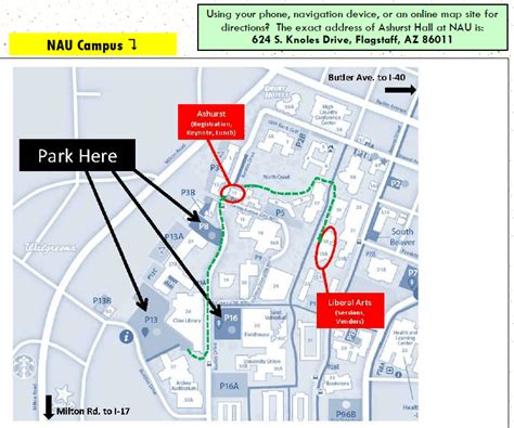 NAU parking map – AZTESOL