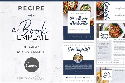 Recipe EBook Template For Canva Cookbook Template 919480 Canva