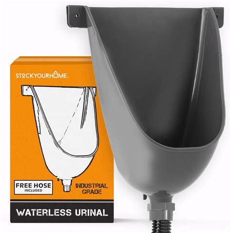 Stock Your Home Waterless Urinal For Men Gray Plastic Urinals For