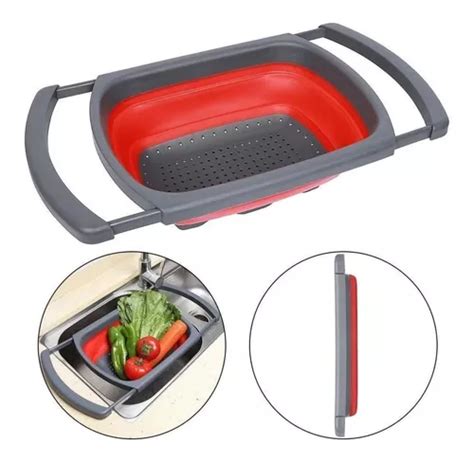 Escurridor Colador Extensible Plegable Para Verduras Frutas Meses Sin