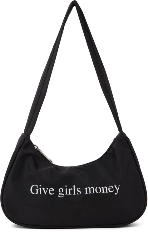 Praying Black 'Give Girls Money' Bag Praying