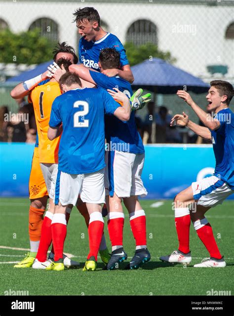 Glasgow Rangers Players Celebrate Goal Hi Res Stock Photography And