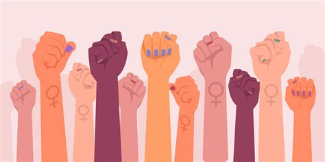 Feminism Fists, Protest And Revolution, Feminists Fight, Vector - JESPA