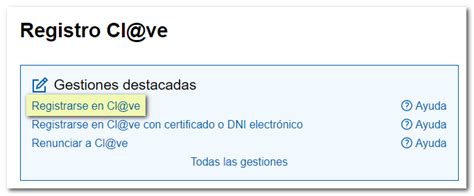 Agencia Tributaria Cómo registrarse en Cl ve Registro en Cl ve por