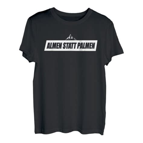 Almen Statt Palmen Berge Skifahren Bergsteigen Alm Wander T Shirt Hapfox