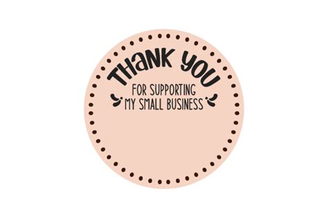 Thank You For Supporting My Small Business Sticker SVG Cut File By