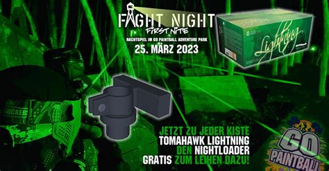 Der Nightloader Zur Fight Night Go Paintball Adventure Park