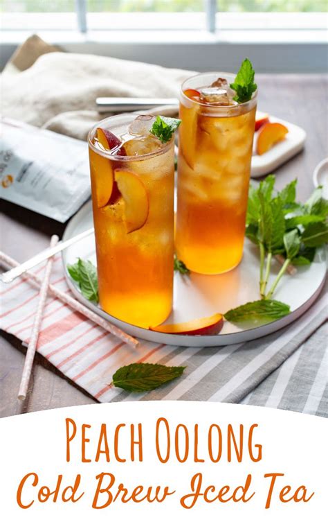 iced peach oolong tea  sybil downing blog