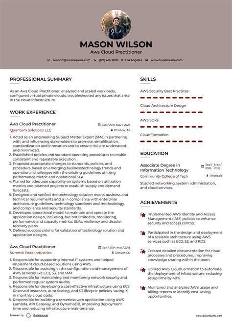 10 Aws Cloud Practitioner Resume Samples Templates For 2025