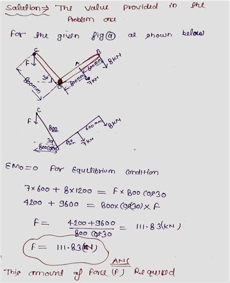 Solved 1 Determine The Magnitude Of The Vertical Force F If The