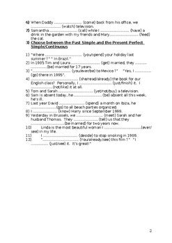 General Exercice On Tenses By Asma Chihab TPT