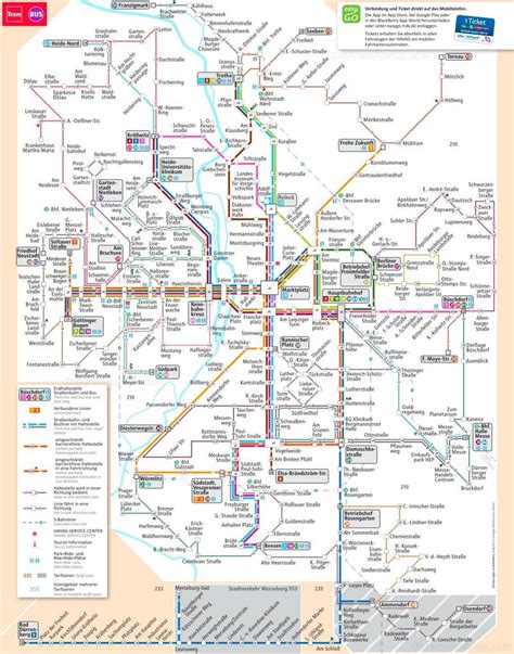 Halle (Saale) Tram and Bus Map - Ontheworldmap.com