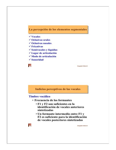 Percepci N Segmentales