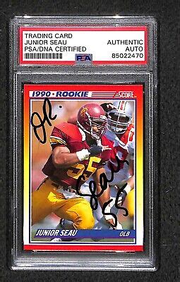 Junior Jr Seau Score Signed Autographed Auto Rookie Card