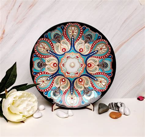 Decorative Wall Plate With Hand Painted According To The Etsy Hand