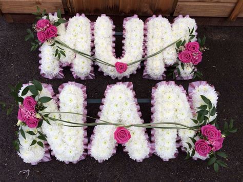 Mum And Nan Tributes Edged With Pink Ribbon Based With White