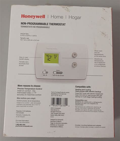 Honeywell Rth3100c Non Programmable Thermostat Ebay