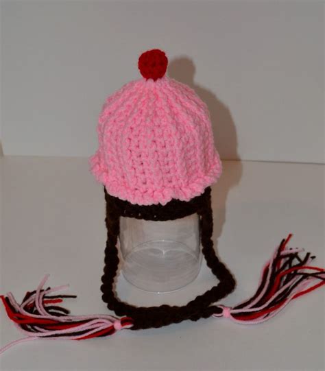 Free Ice Cream Cone Crochet Hat Pattern ~ Sweet Potato 3 | Crochet hat pattern, Crochet hats ...