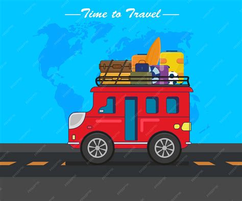 Desenho De Onibus De Viagem - Viagem de ônibus design plano de viagens e turismo ilustração vetorial ...