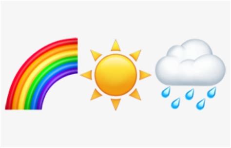 #emoji #emojis #rainbow #sun #rain #weather #awesome, HD Png Download ...