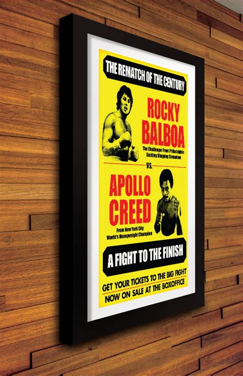 Rocky Balboa Vs Apollo Creed Boxe Vintage Poster Etsy