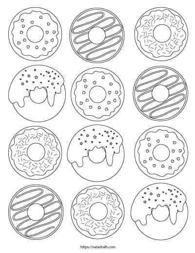 Cute Donut Coloring Pages - RamiroaxScott