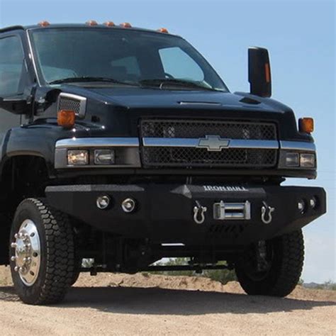 Iron Bull Bumpers® Chevy C4500 Kodiak C7500 Kodiak 2004 Full Width Black Front Winch Hd