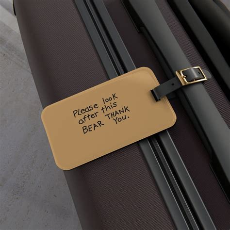 Paddington Bear Please Look After This Bear Tag Inspired Luggage Tag Contact Information Space