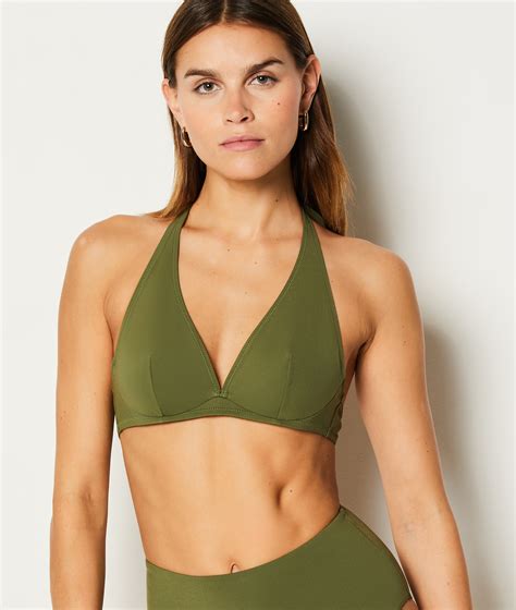 Top De Bikini Tri Ngulo Con Aros Sculpt Kaki Etam