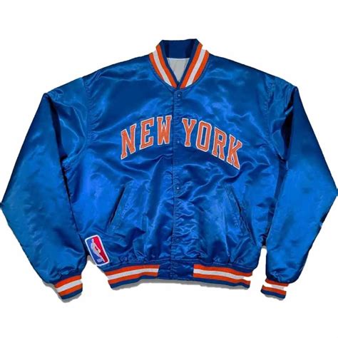 NBA Starter Blue Satin New York Knicks 90s Jacket Jackets Masters