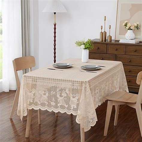 Amazon Linenzone X Rectangular Vintage Tablecloth Each Lace