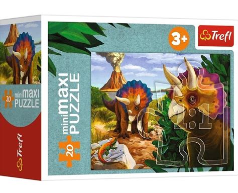 Trefl Puzzle miniMAXI Świat Dinozaurów v3 Triceratops 20 el Trefl