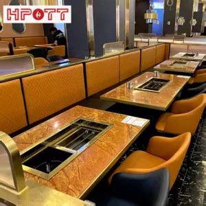 Korean Bbq Table Hot Pot Table Equipment Manufacturer Hpott