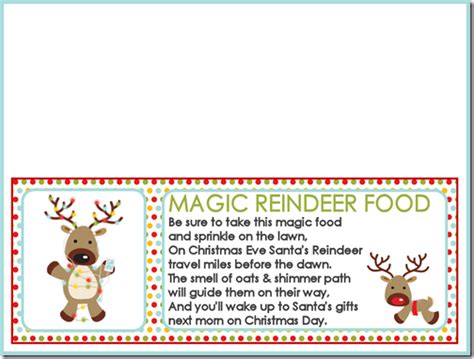 Magic Reindeer Food Recipe And Printable Treat Bag Toppers The Girl