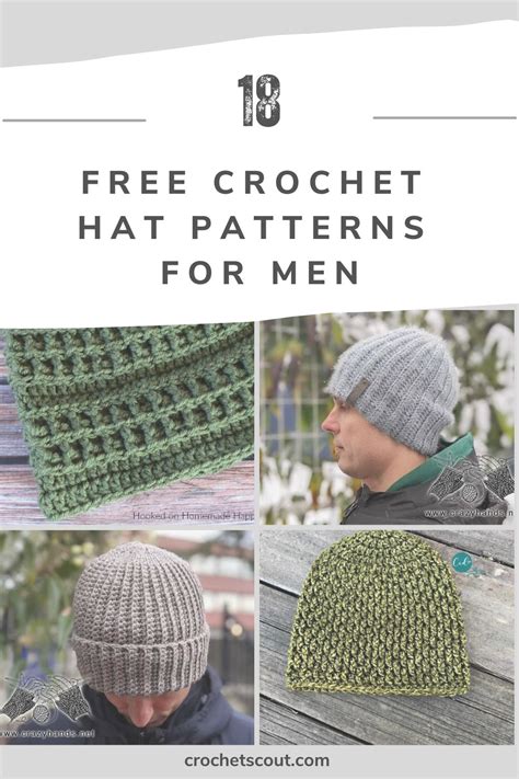 Mens Crochet Hats 18 Free Patterns Crochet Scout