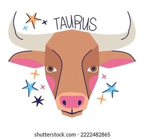 Zodiac Taurus Constellation Over White Stock Vector Royalty Free