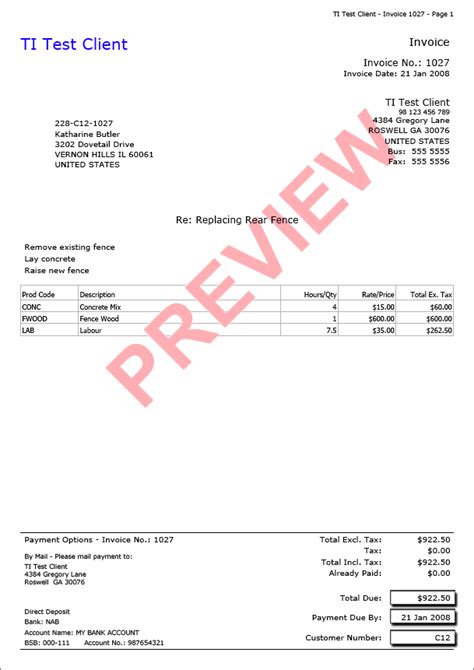 Australian Invoice Template Invoice Complete