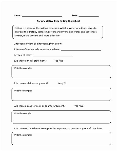 Editing And Proofreading Practice Worksheets