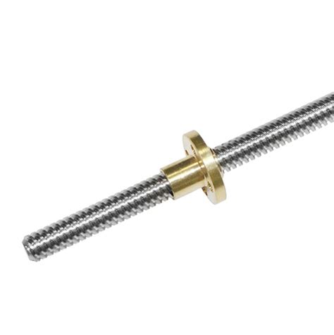 Śruba trapezowa Tr8x8 100mm + nakrętka mosiężna - AJmaker