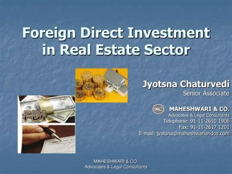 Ppt Foreign Direct Investment In Real Estate Sector Powerpoint