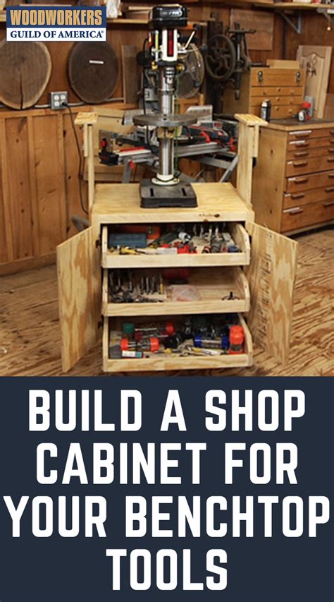 Build A Shop Cabinet For Benchtop Tools Wood Turning Projects Shop Cabinets Easy Wood Projects